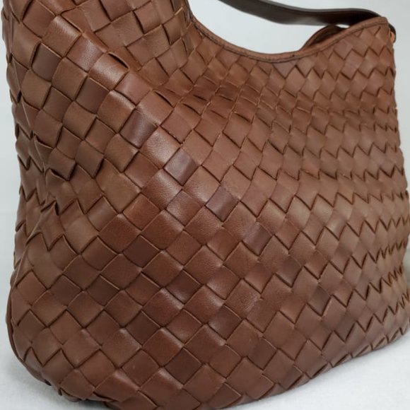 MICHAEL KORS Brown Woven Leather Top Handle Bag - Picture 5 of 10